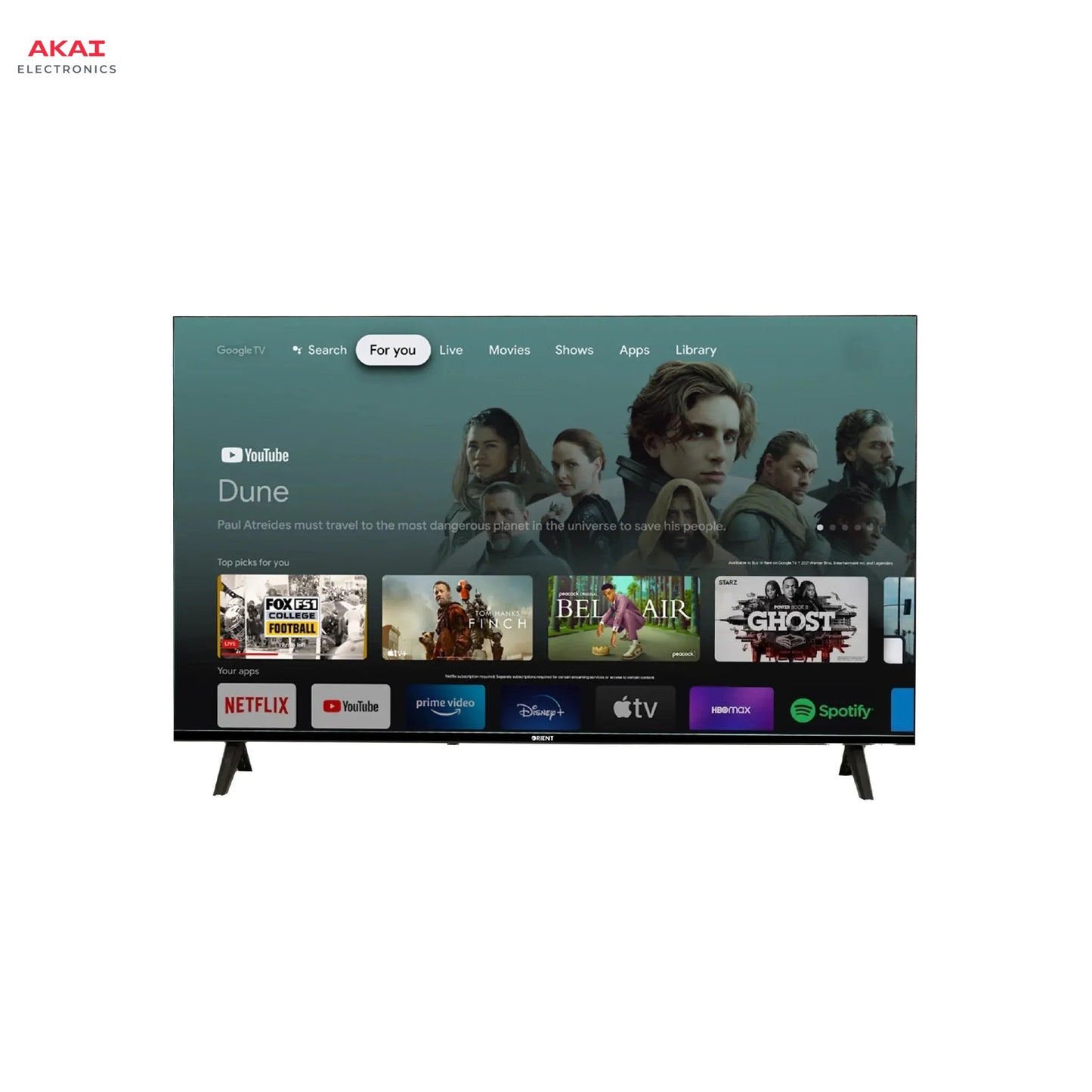 Orient LED 43 inch Fusion 43s (HD Google TV) Black - Buy Online in Pakistan | Akai Electronics